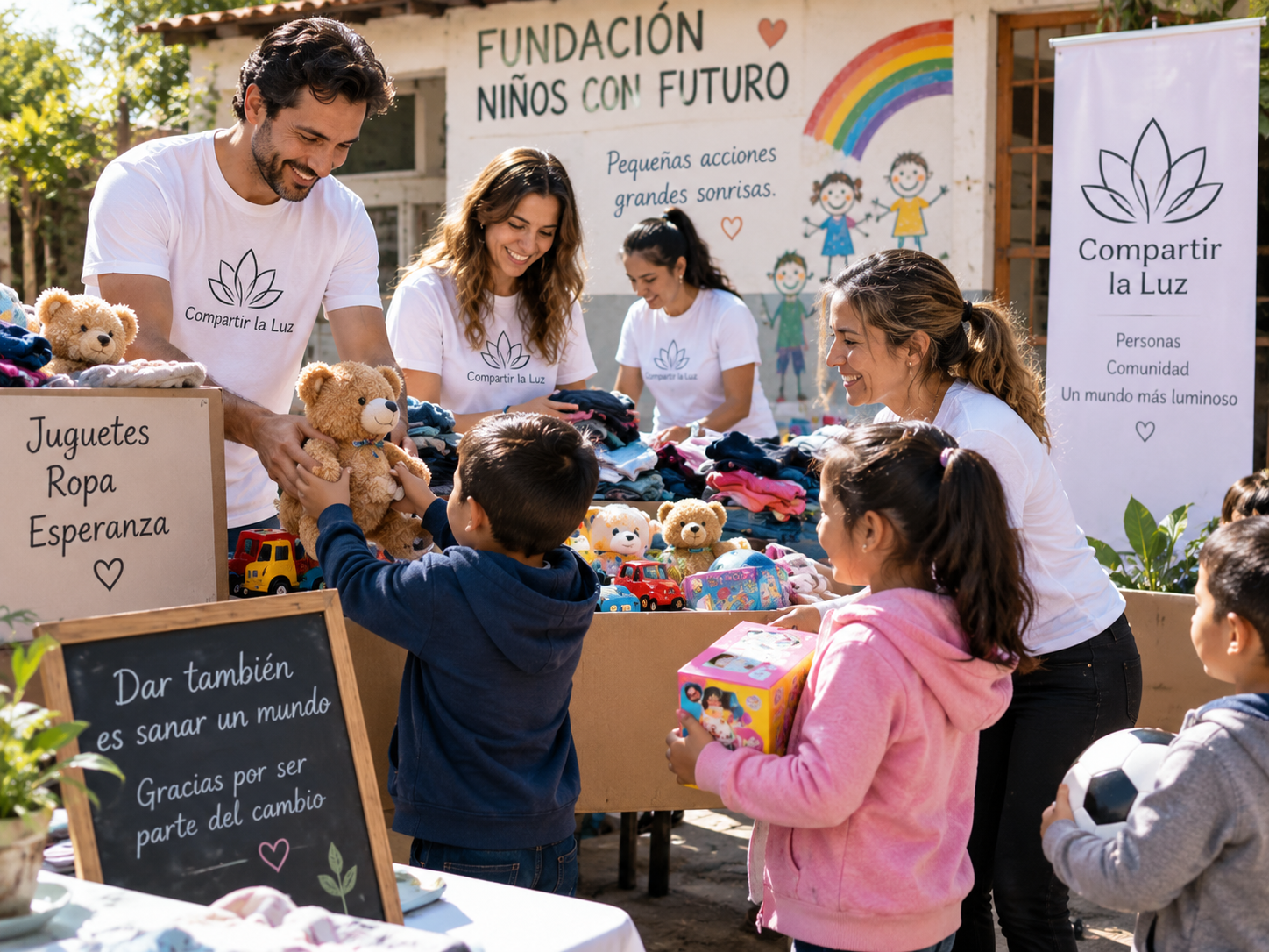 Acciones comunitarias y donaciones de Luziérnaga del Alma